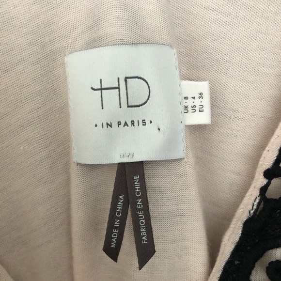 Anthropologie HD in Paris - Eyelet dress w/ Nude underlay & Ruffled Hem - Picture 5 of 6